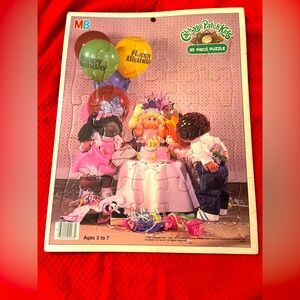 Vintage 1984 Happy Birthday Cabbage Patch Kids Collectible 25 piece Puzzle